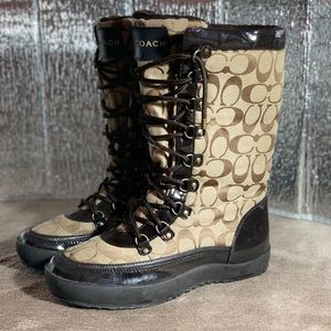 Coach Brown Peggy Snow Boots